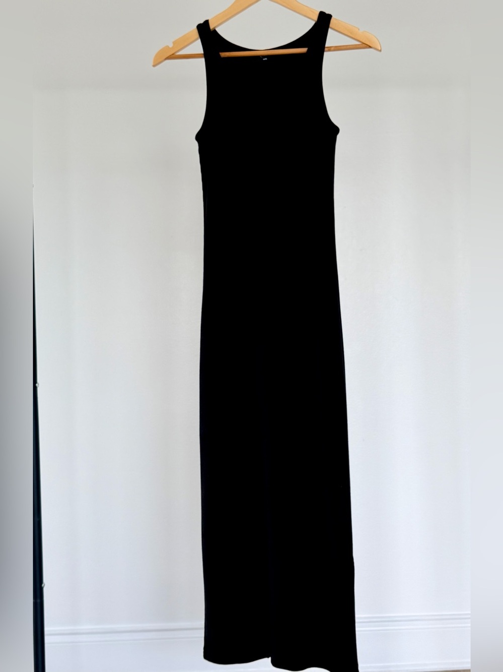Quince TENCEL Jersey Tank Maxi Dress Black XS | Sleeveless Scoop Neck